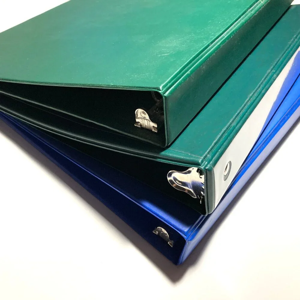 3 Avery Dennison 3-Ring Binders with filler paper AND ACCO 3-Hole Puncher